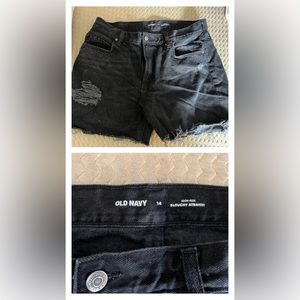 High rise jean shorts